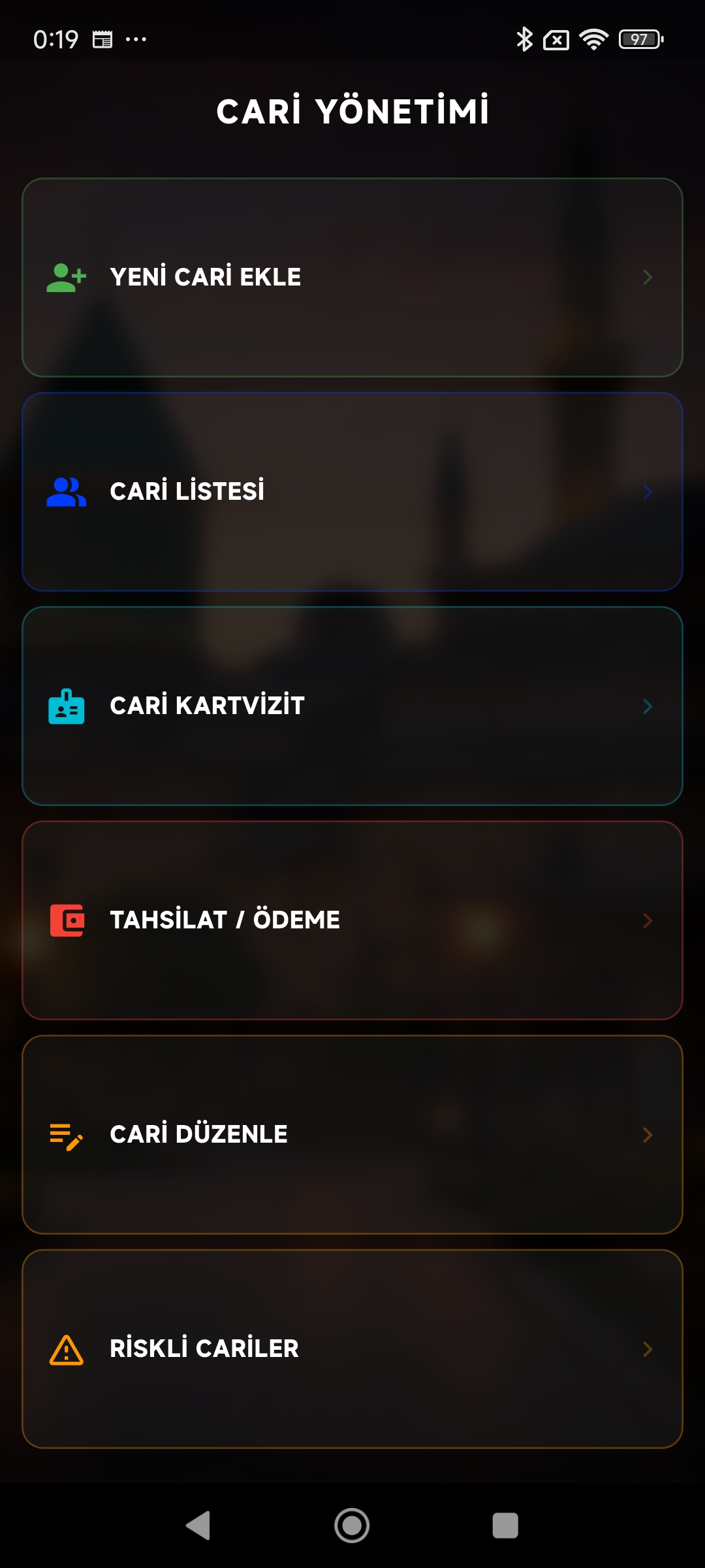 Rumi POS Mobil cari yönetimi — müşteri hesapları ve borç alacak